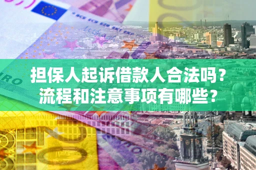 济南担保人起诉借款人合法吗？流程和注意事项有哪些？