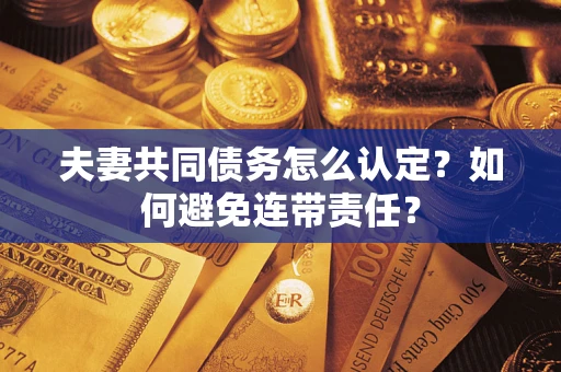 济南夫妻共同债务怎么认定？如何避免连带责任？
