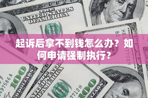 济南起诉后拿不到钱怎么办？如何申请强制执行？